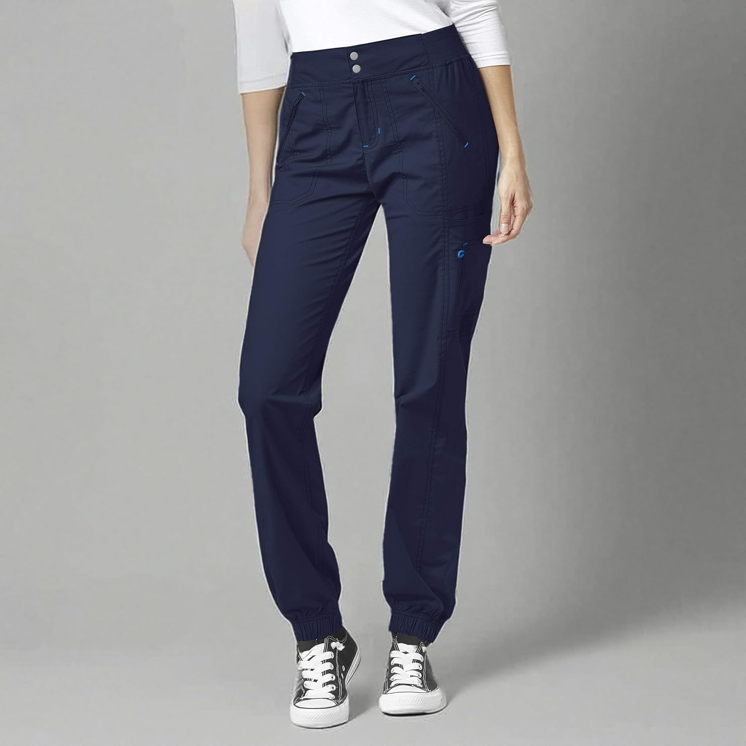Wink Women’s Love Utility Cargo Zip Jogger Pant(Navy)