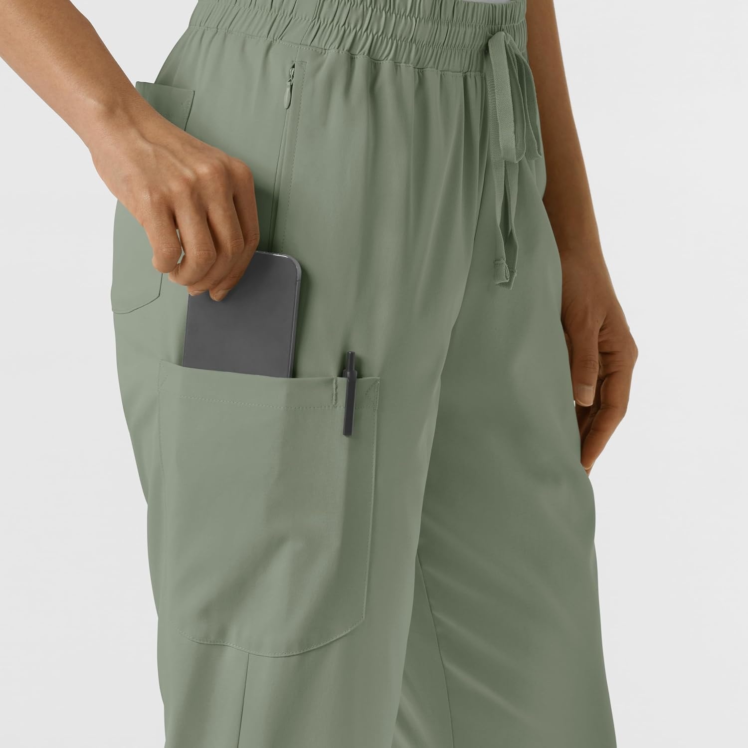 WINK Boundless Women’s Bootcut Scrub Pant | Womens Scrub Pant Teal Mid Rise(Sage)