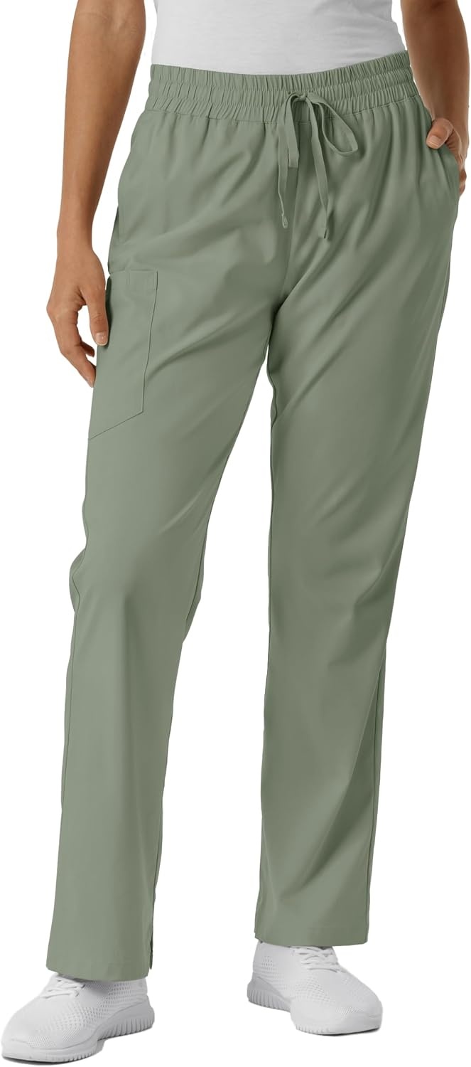 WINK Boundless Women’s Bootcut Scrub Pant | Womens Scrub Pant Teal Mid Rise(Sage)