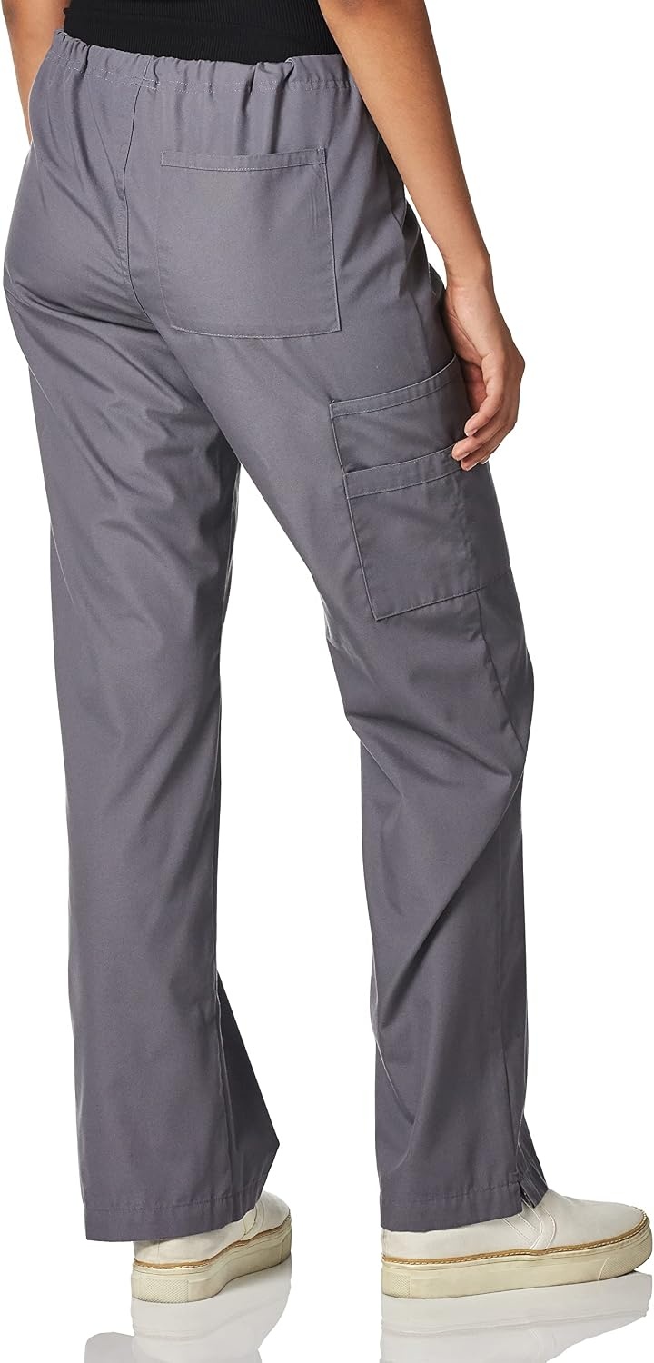Wink Origins Sierra – Drawstring Cargo Scrub Pant, Pewter, 2XS PET