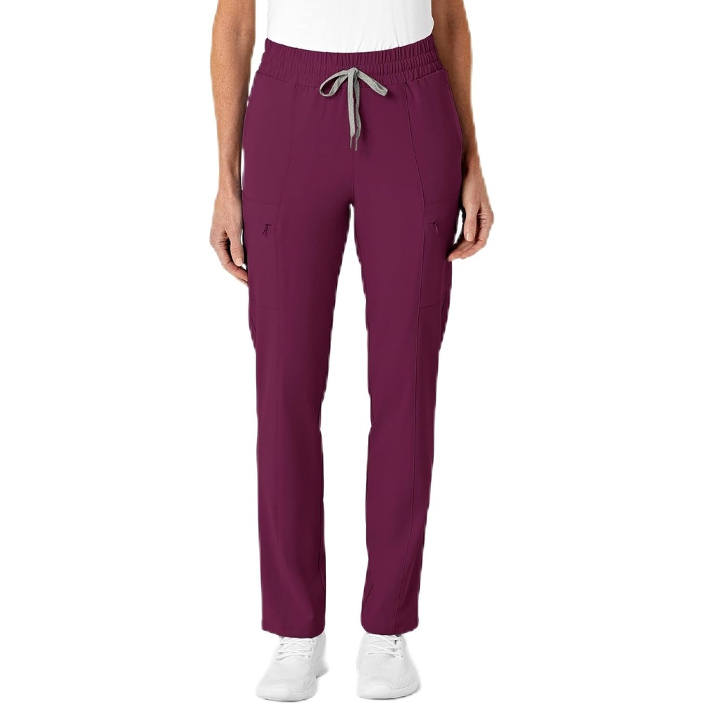 Wink Renew Women’s High Waist Slim Leg Scrub Pant(Wine)