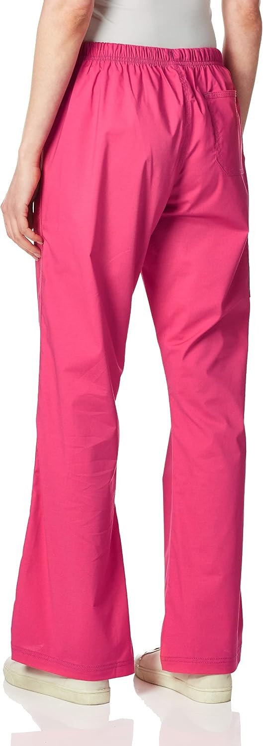 Wink WonderFLEX Grace – Women’s Flare Leg Cargo Scrub Pant, Hot Pink, 2XS