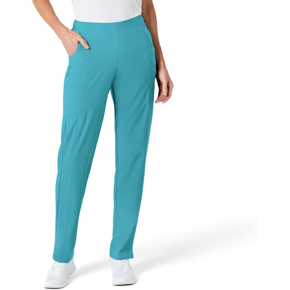 Wink W123 Women’s Flat Front Cargo Scrub Pant(Teal Blue)