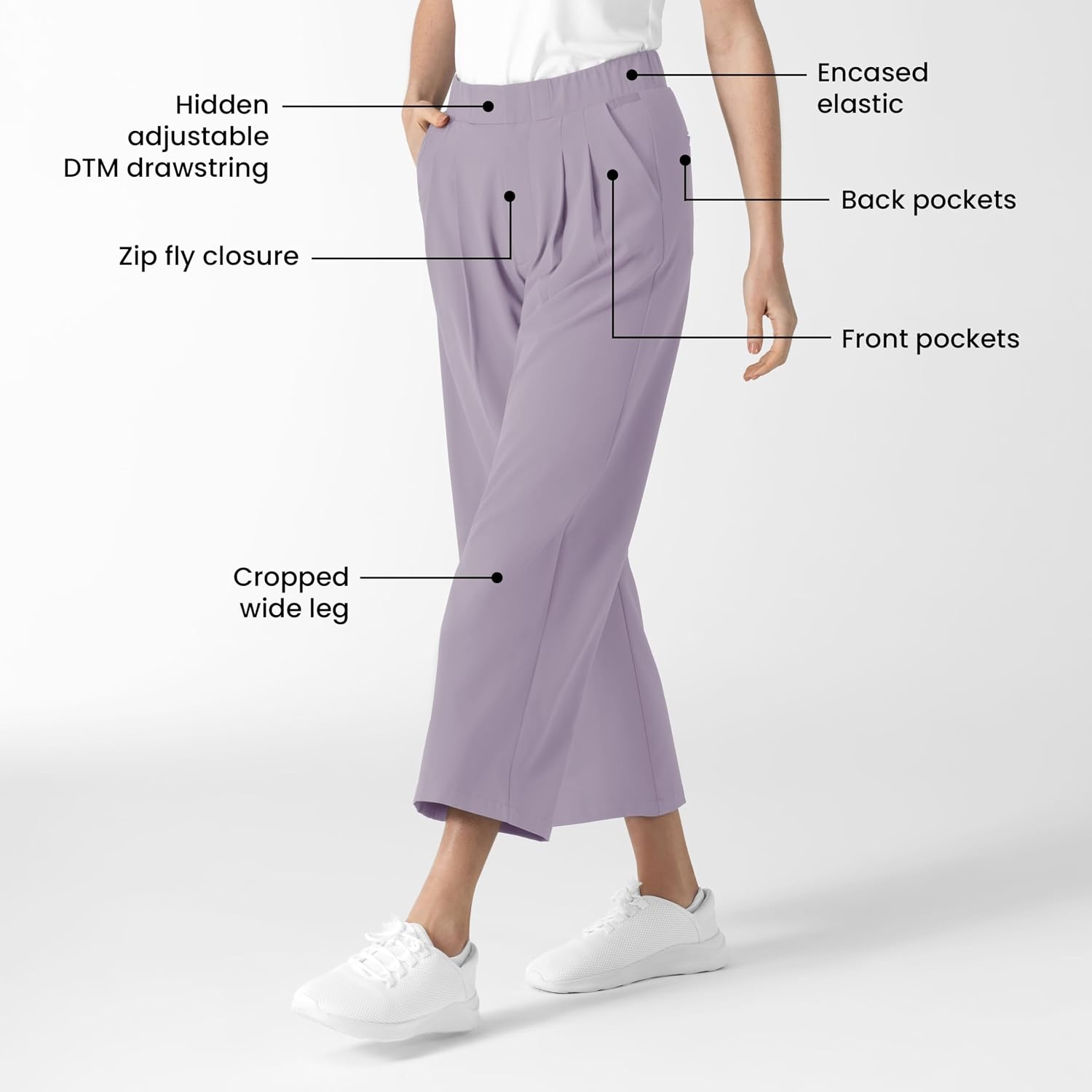 Wink Renew Women’s High Waist Slim Leg Scrub Pant(Wisteria)