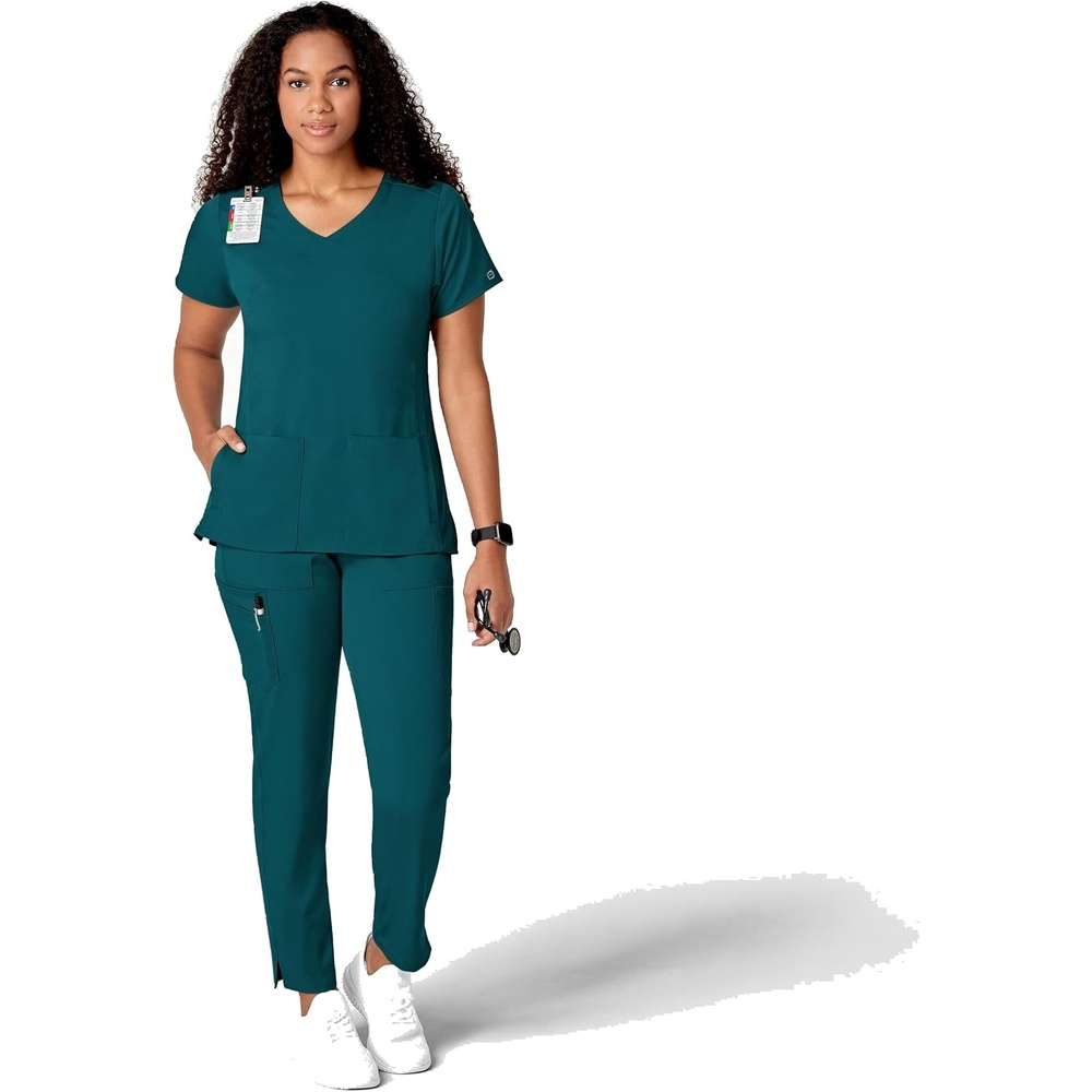 Wink PRO Women’s Slim Leg Cargo Scrub Pant(Caribbean)