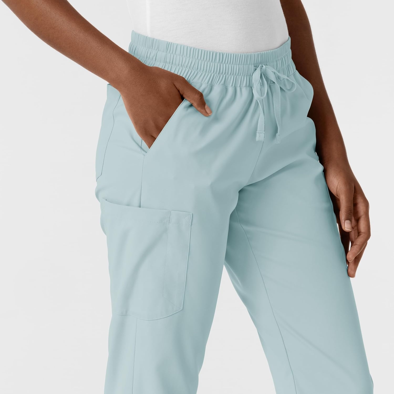 WonderWink Women’s Women’s Jogger Scrub Pant(Sky Blue)