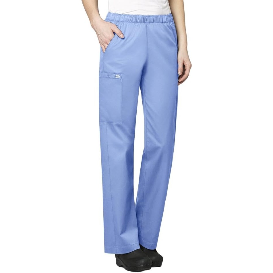 Wonderwork Women’s Pull-on Cargo Scrub Pant(Ceil Blue)