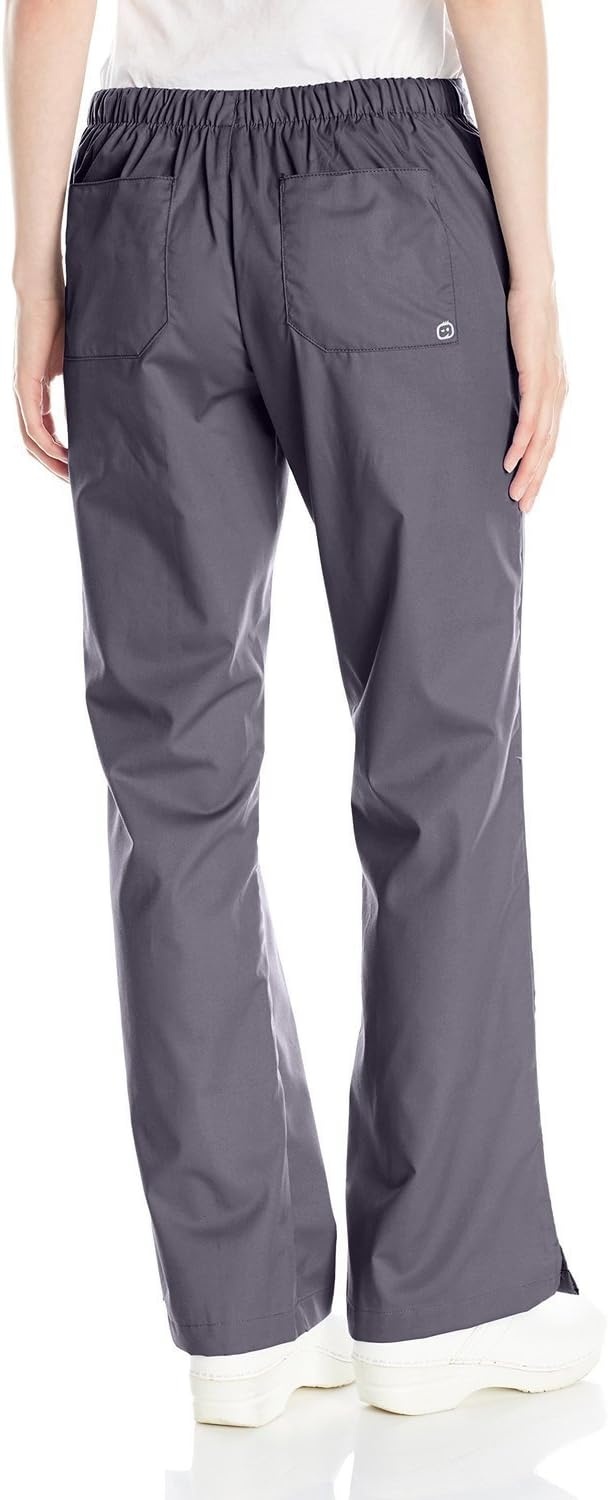 Wink WonderWORK Women’s Flare Leg Scrub Pant, Pewter, 2XS PET