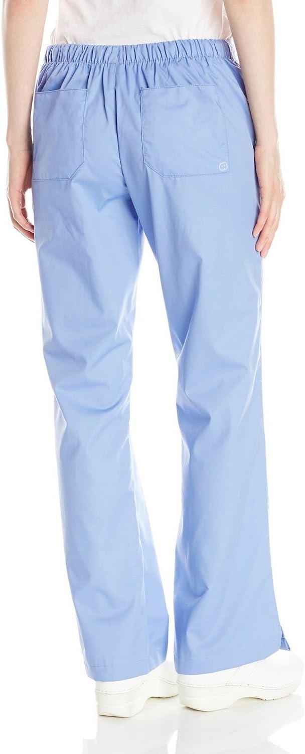 WINK WonderWORK Women’s Flare Leg Scrub Pant, Ceil Blue, S TAL