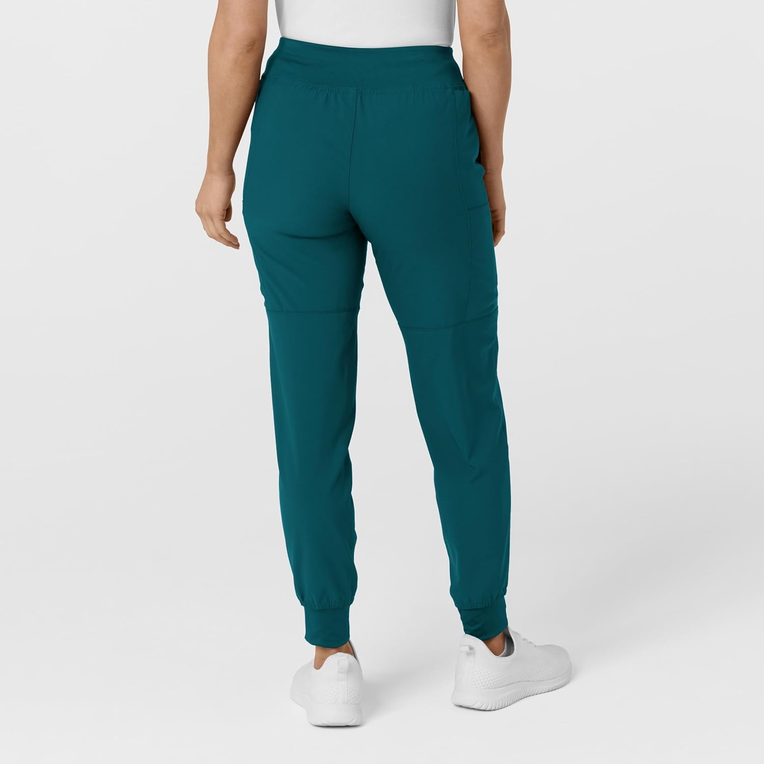 WINK Scrubs for Women, W123, Comfort Waist Cargo Joggers Pants with 8 Pockets(Caribbean Blue)
