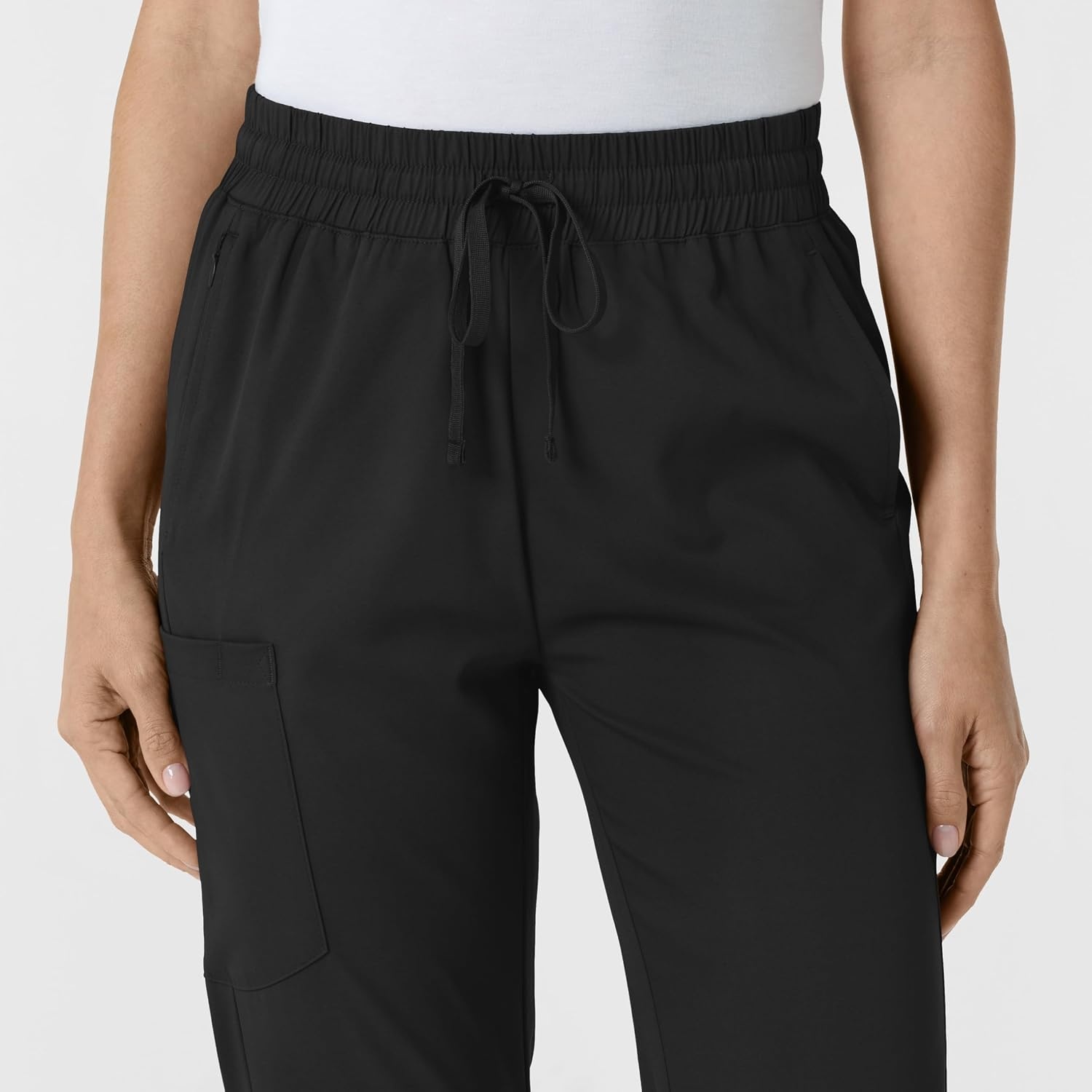 WINK Scrubs for Women, Boundless, Bootcut Pants with Drawstring and 6 Pockets(Black)