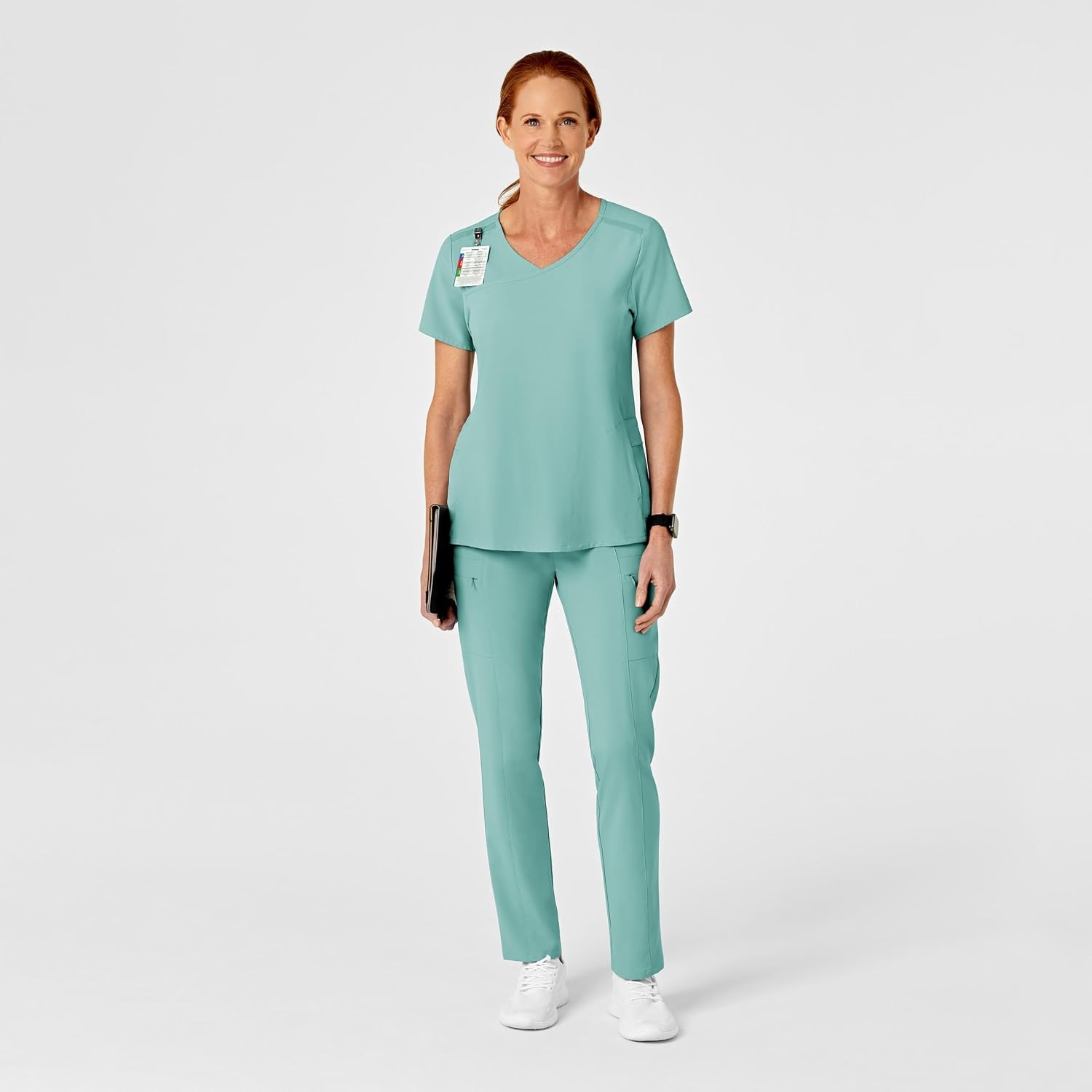 Wink Renew Women’s High Waist Slim Leg Scrub Pant(Turquoise)