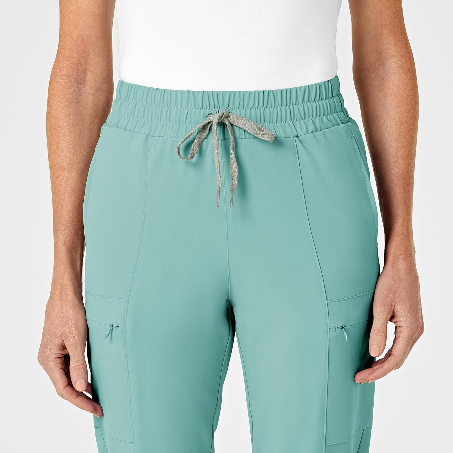 Wink Renew Women’s High Waist Slim Leg Scrub Pant(Turquoise)