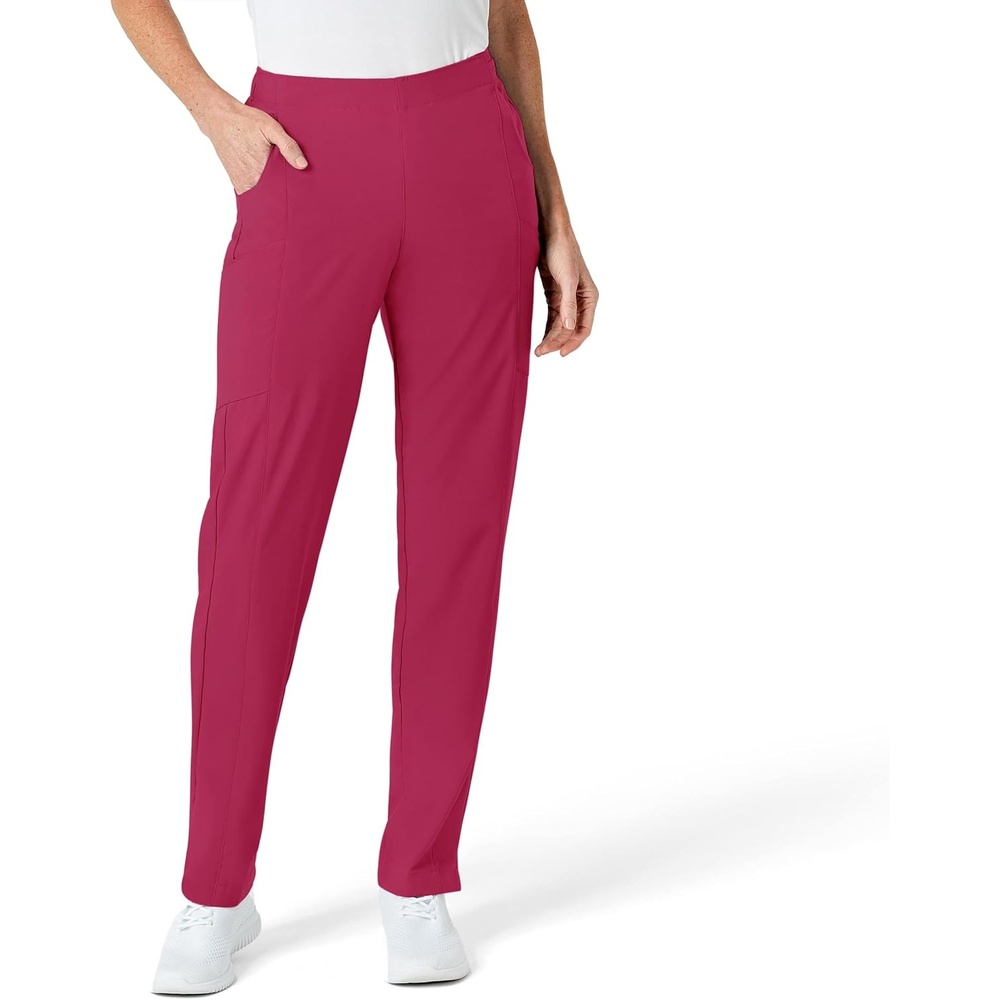 Wink W123 Women’s Flat Front Cargo Scrub Pant(Viva Magenta)