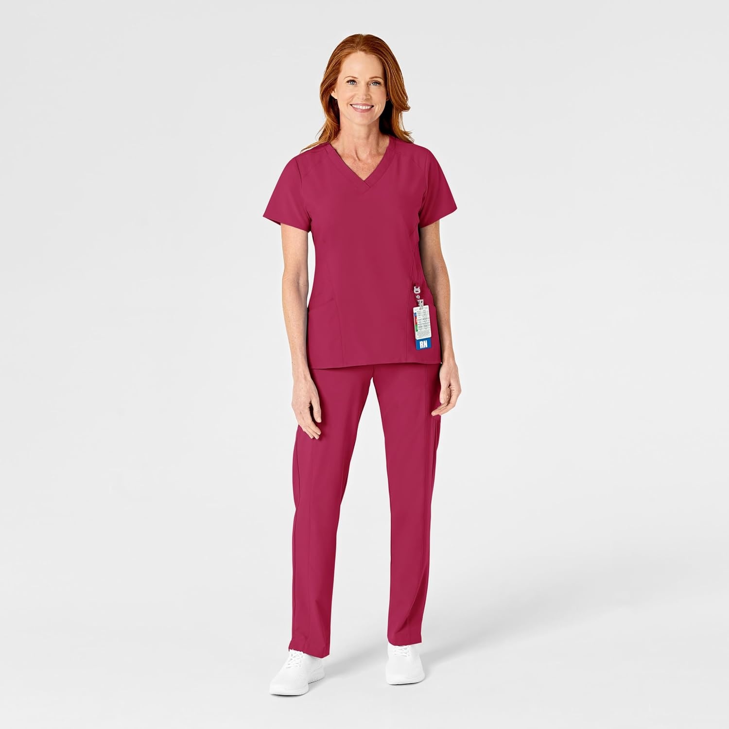 Wink W123 Women’s Flat Front Cargo Scrub Pant(Viva Magenta)