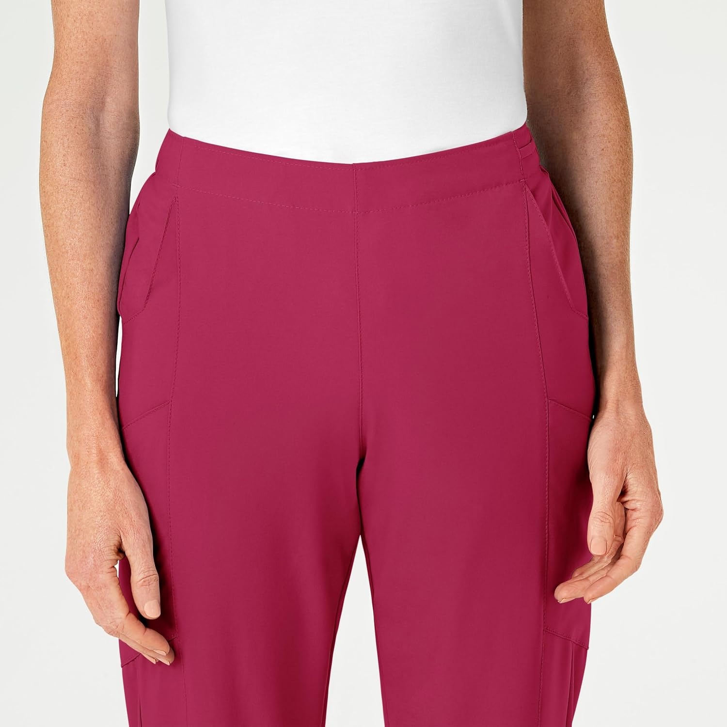 Wink W123 Women’s Flat Front Cargo Scrub Pant(Viva Magenta)
