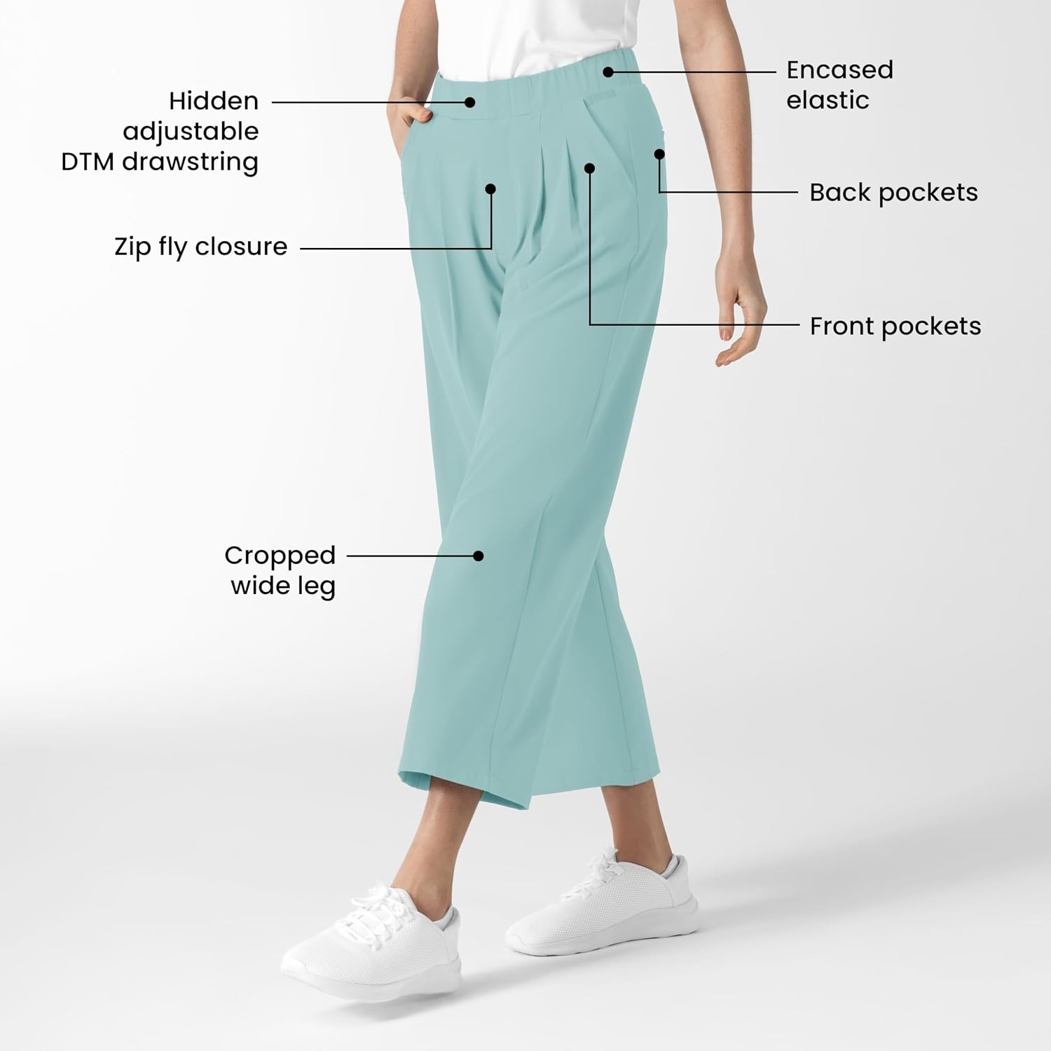Wink Renew Women’s High Waist Slim Leg Scrub Pant(Coastal Blue)