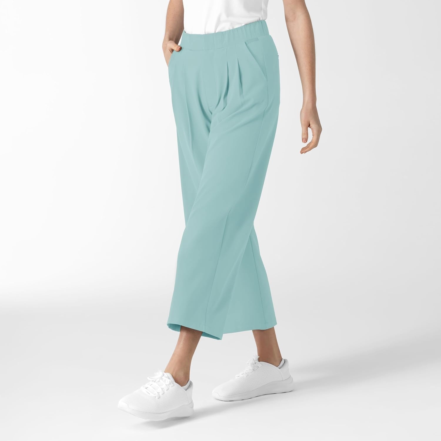 Wink Renew Women’s High Waist Slim Leg Scrub Pant(Coastal Blue)