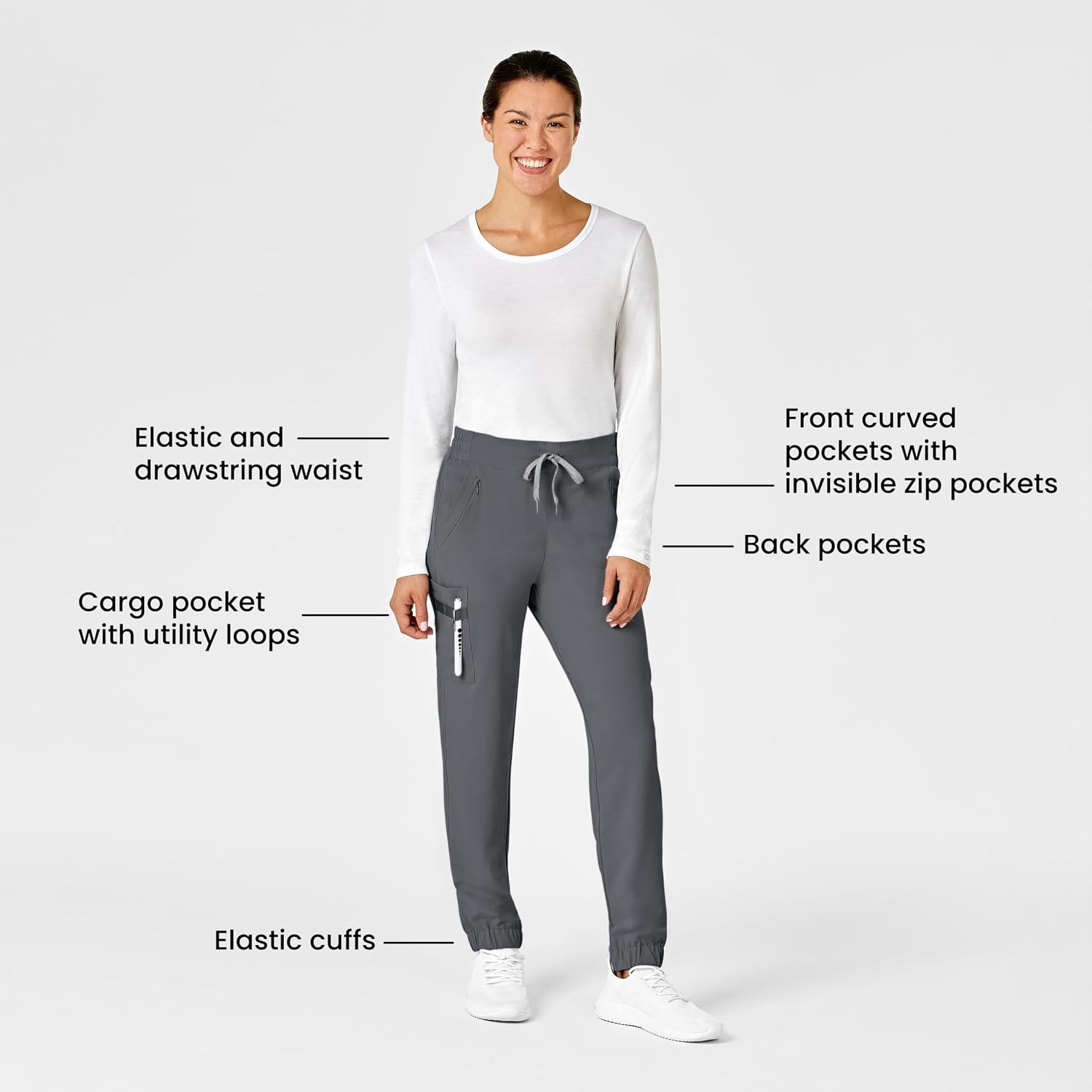 Wink Renew Women’s Jogger Scrub Pant(Pewter)