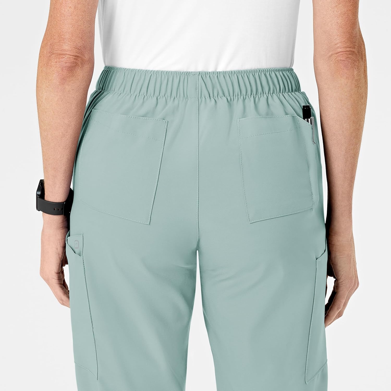 Wink W123 Women’s Flat Front Cargo Scrub Pant(Sky Blue)