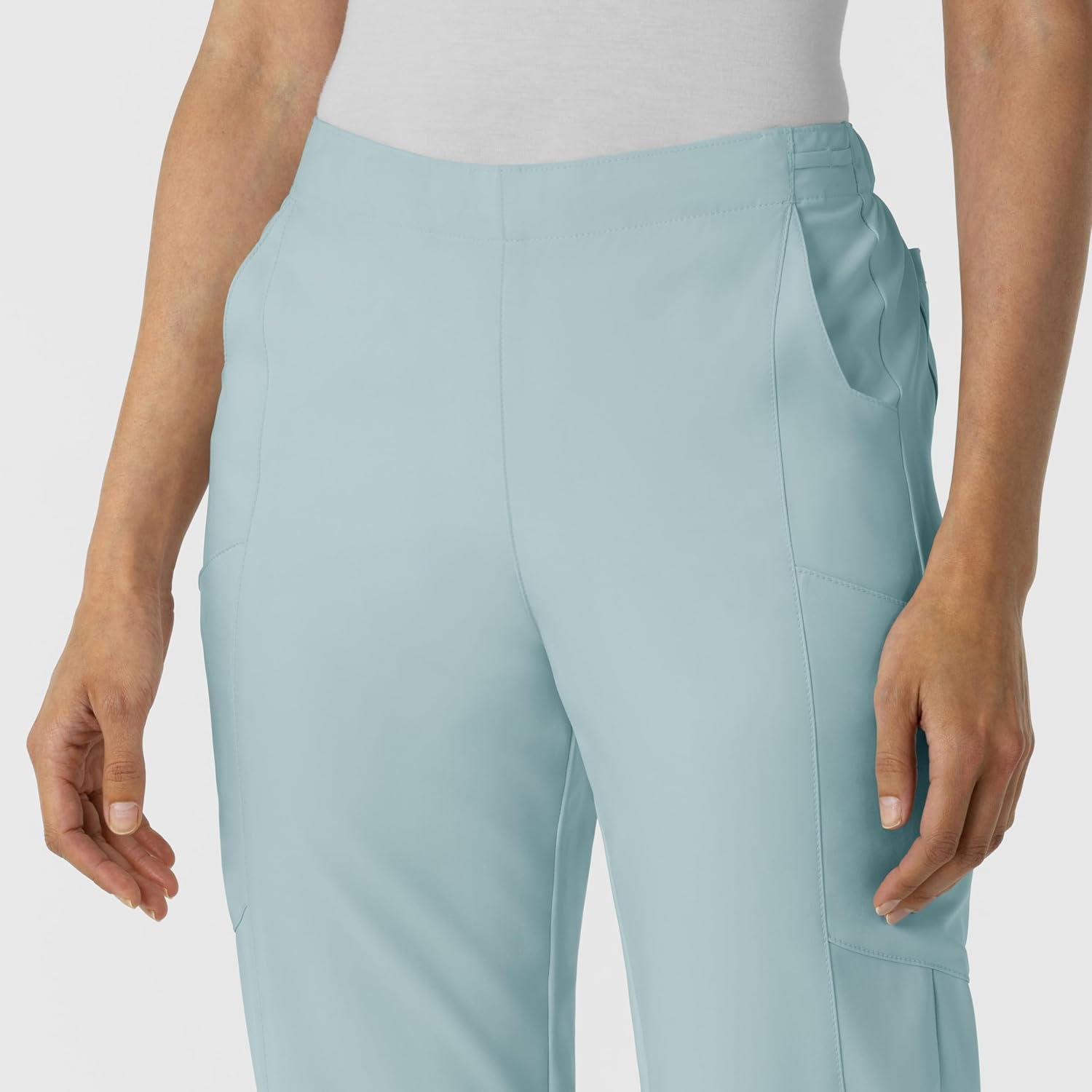 Wink W123 Women’s Flat Front Cargo Scrub Pant(Sky Blue)