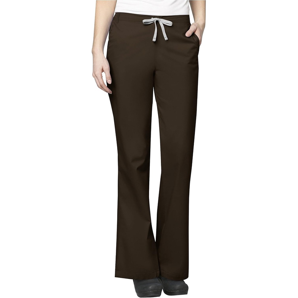 Wink WonderWORK Women’s Flare Leg Scrub Pant, Chocolate, M TAL