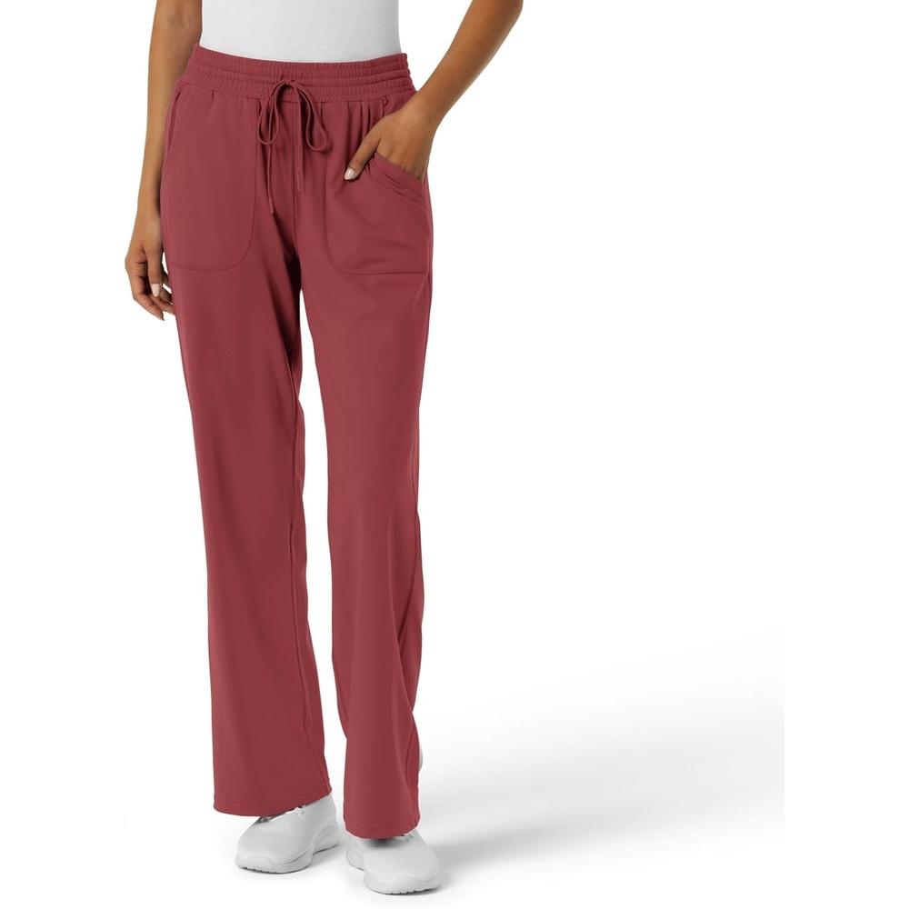 Wink Renew Knit Women’s Wide Leg Scrub Pant(Ruby)