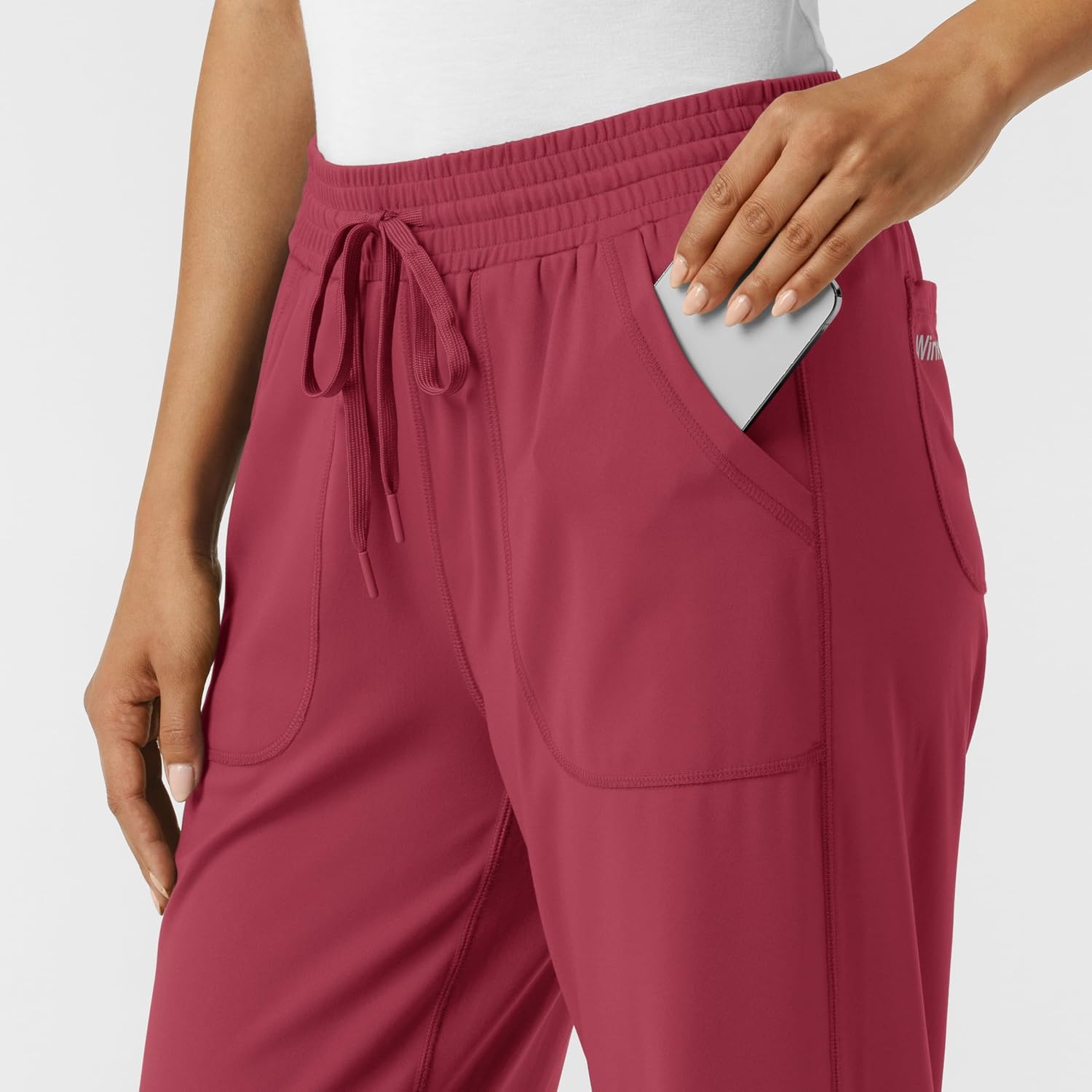 Wink Renew Knit Women’s Wide Leg Scrub Pant(Ruby)