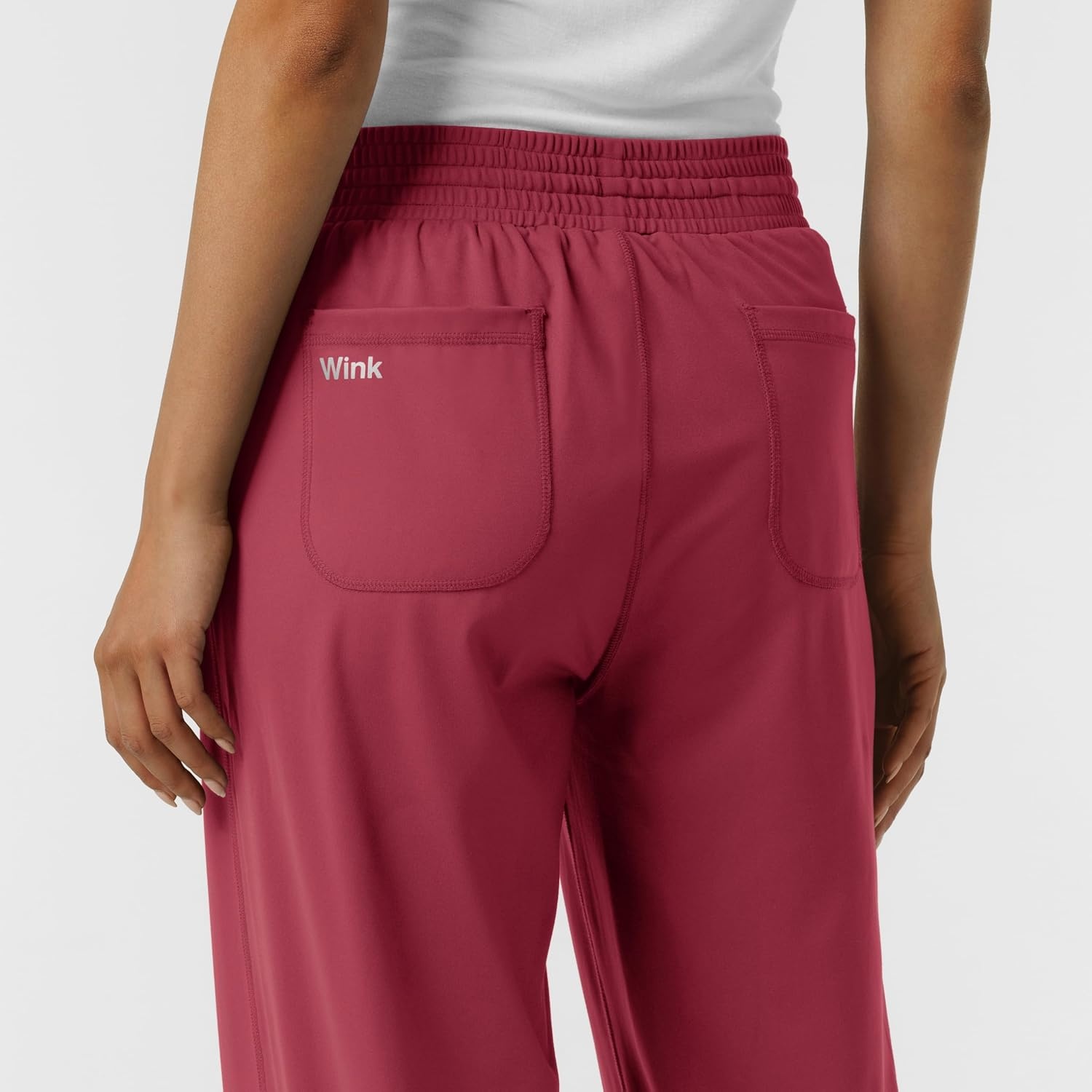 Wink Renew Knit Women’s Wide Leg Scrub Pant(Ruby)