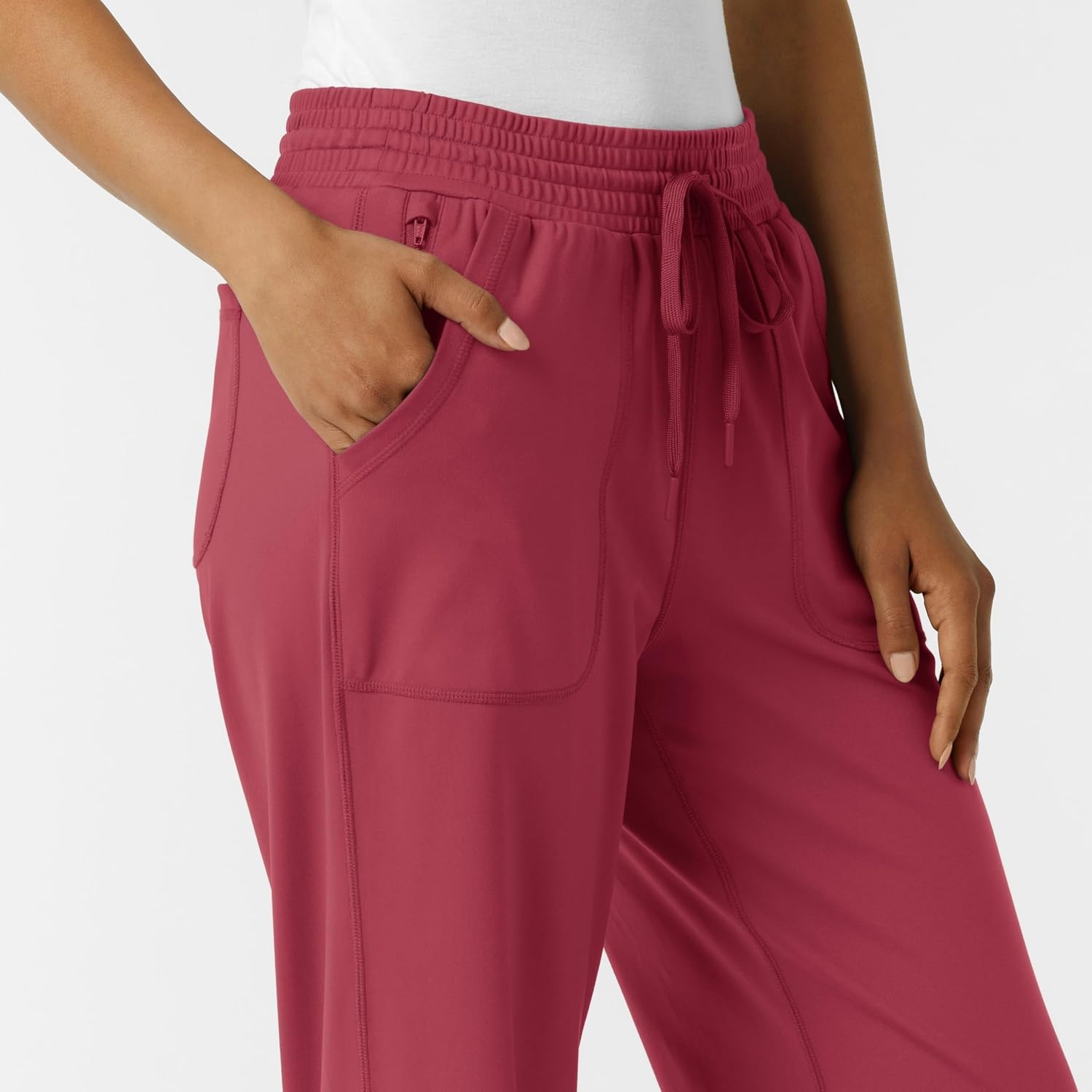 Wink Renew Knit Women’s Wide Leg Scrub Pant(Ruby)