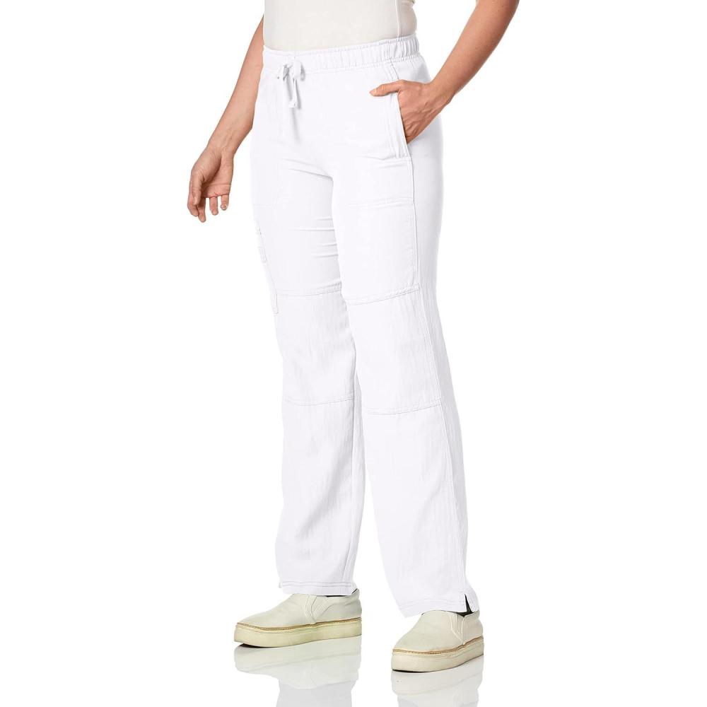 WonderWink Womens Four Stretch Cargo Scrub Pant(White)