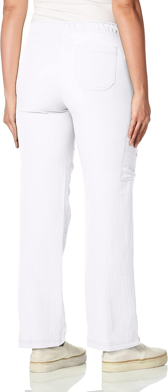 WonderWink Womens Four Stretch Cargo Scrub Pant(White)