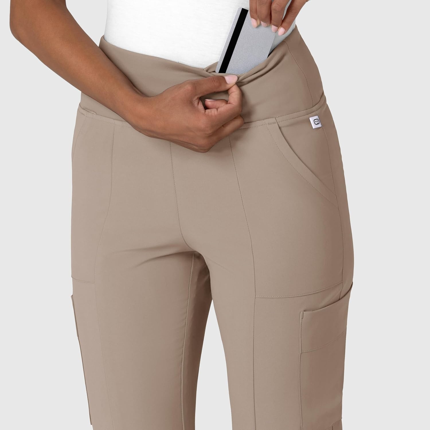 Wink Scrubs for Women, Renew, Cargo Flare Pants, with 7 Pockets(Haze)