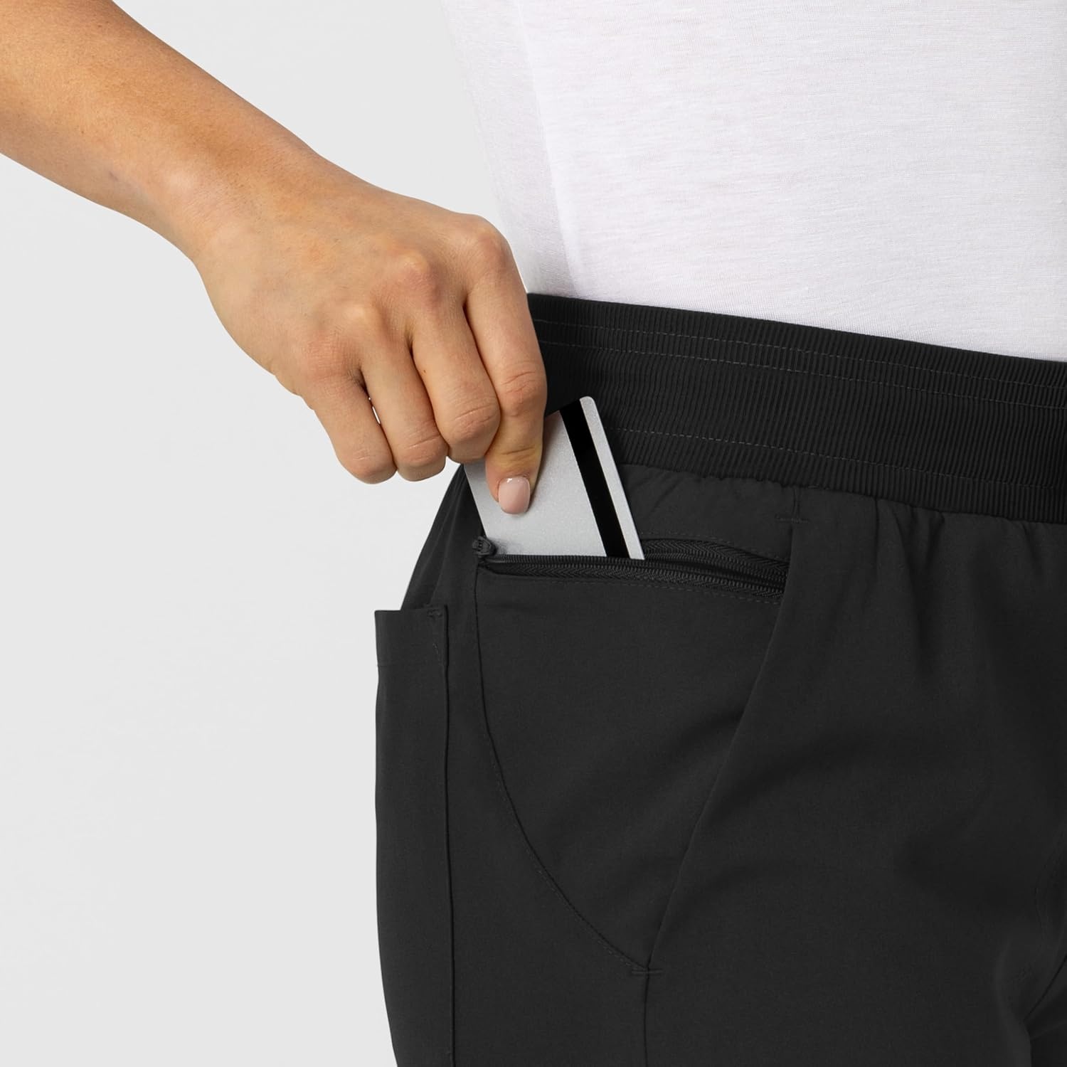 Wink W123 Women’s Flex-n-Reach Track Scrub Pant(Black)