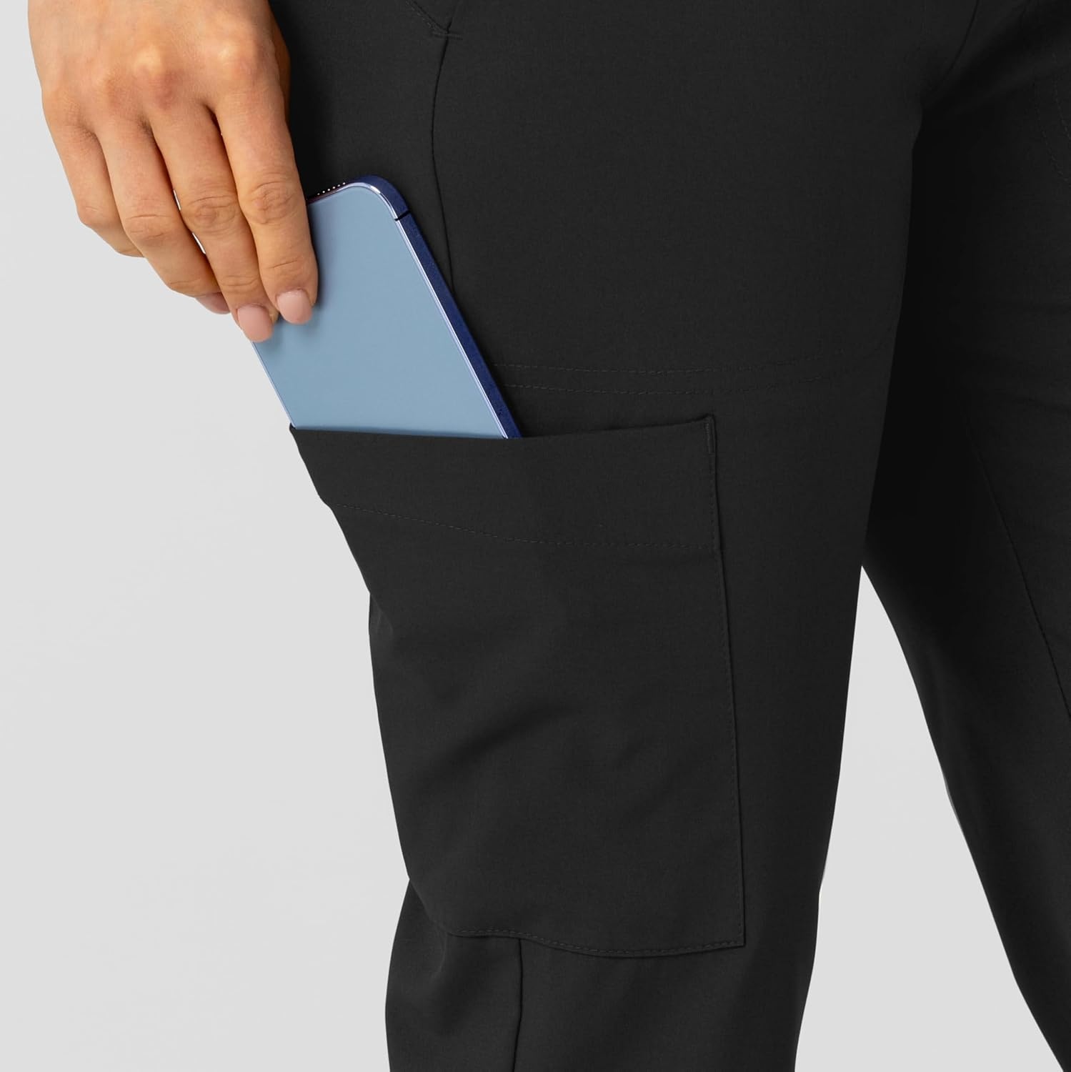 Wink W123 Women’s Flex-n-Reach Track Scrub Pant(Black)