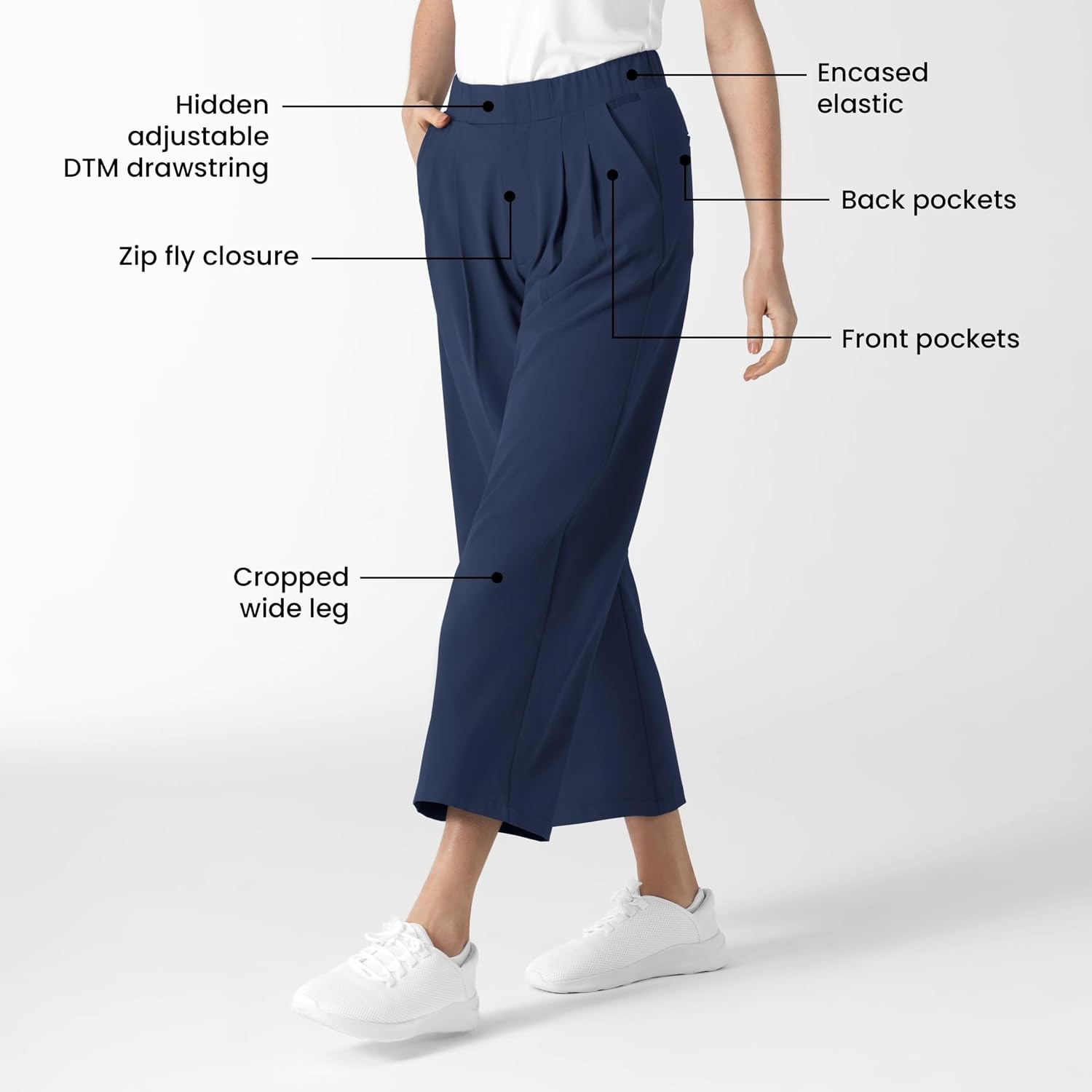 Wink Renew Women’s High Waist Slim Leg Scrub Pant(Navy)