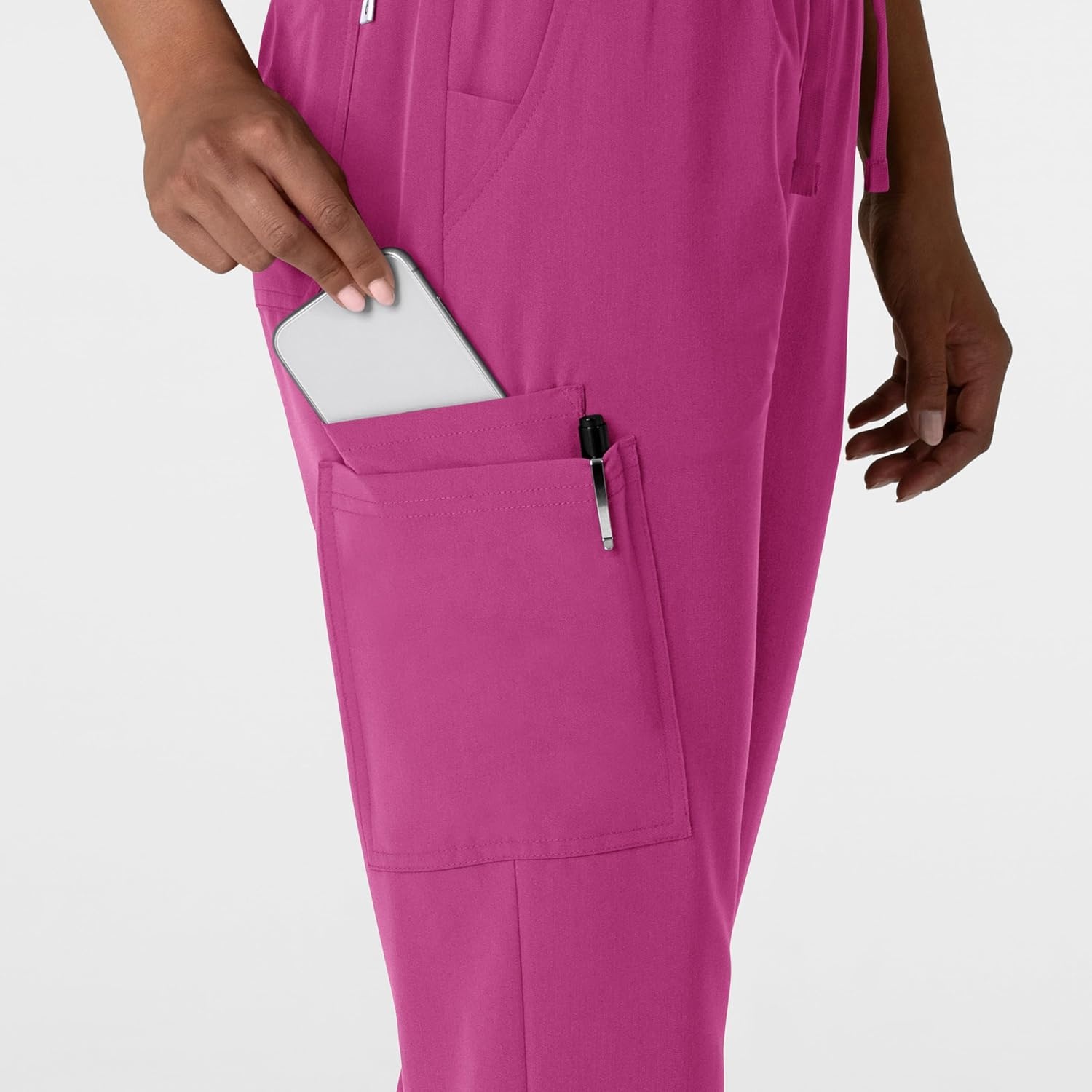 Wink Women’s Women’s Jogger Utility Scrub Pant(Raspberry)