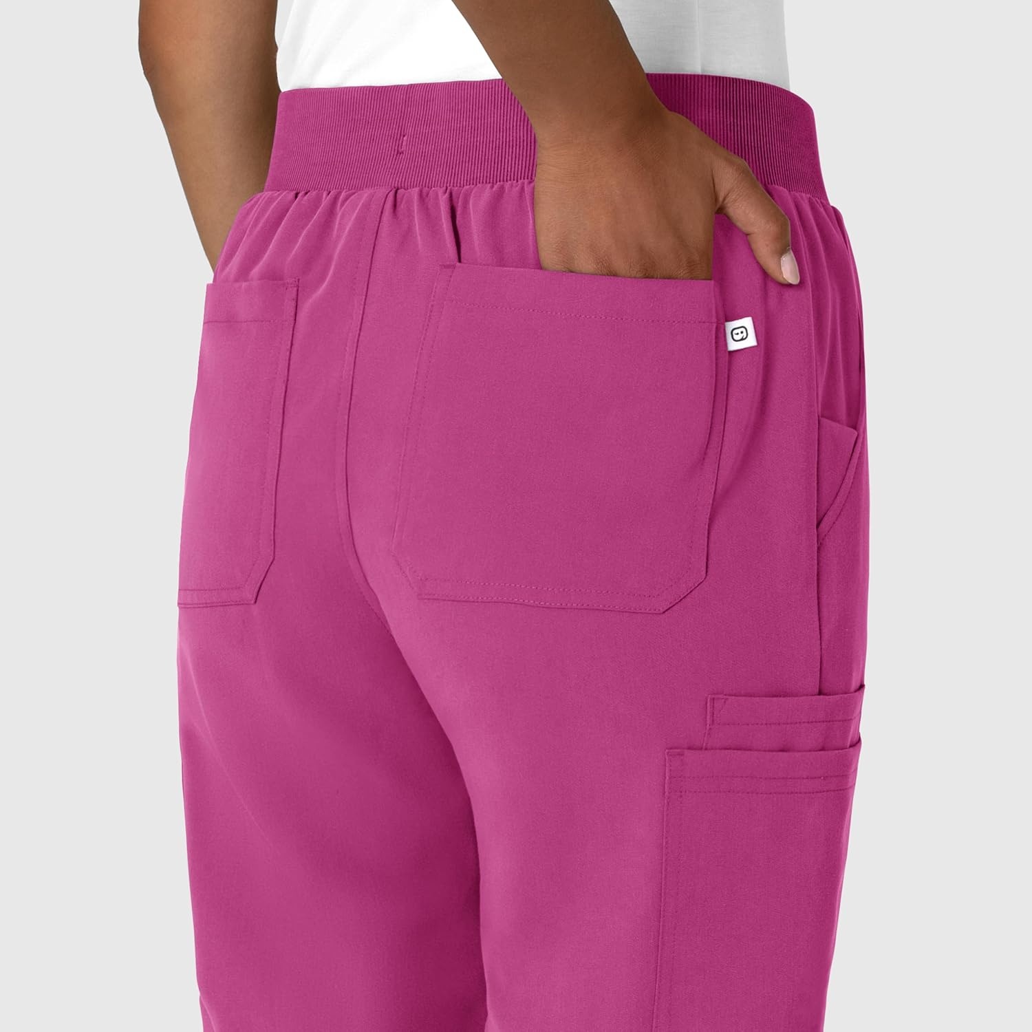 Wink Women’s Women’s Jogger Utility Scrub Pant(Raspberry)
