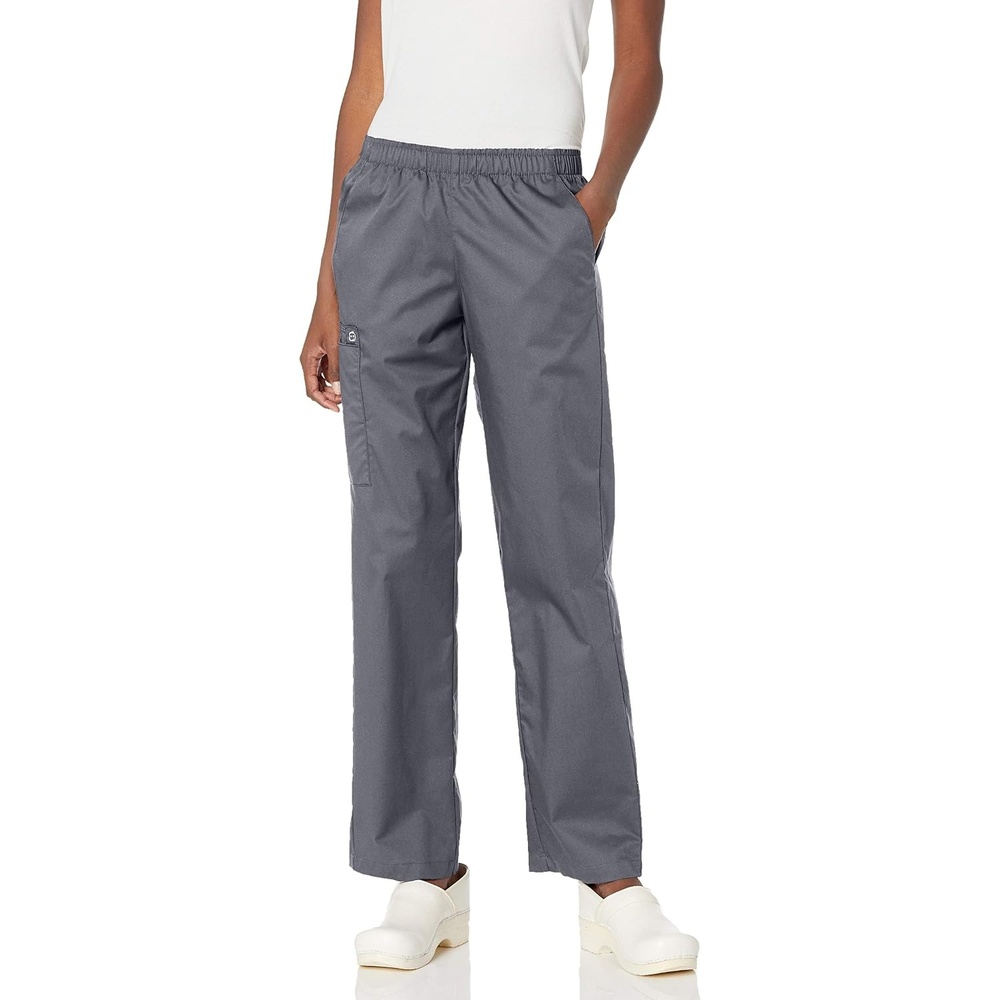Wink WonderWORK Women’s Pull-On Cargo Scrub Pant, Pewter, S