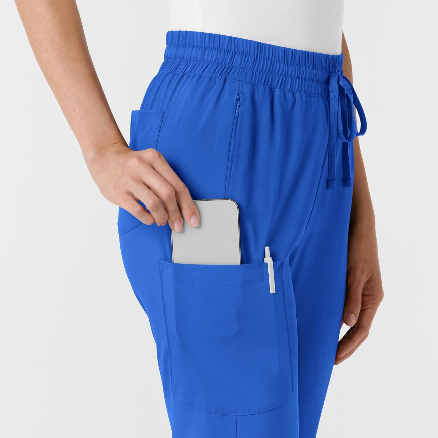 WINK Scrubs for Women, Boundless, Bootcut Pants with Drawstring and 6 Pockets(Royal)