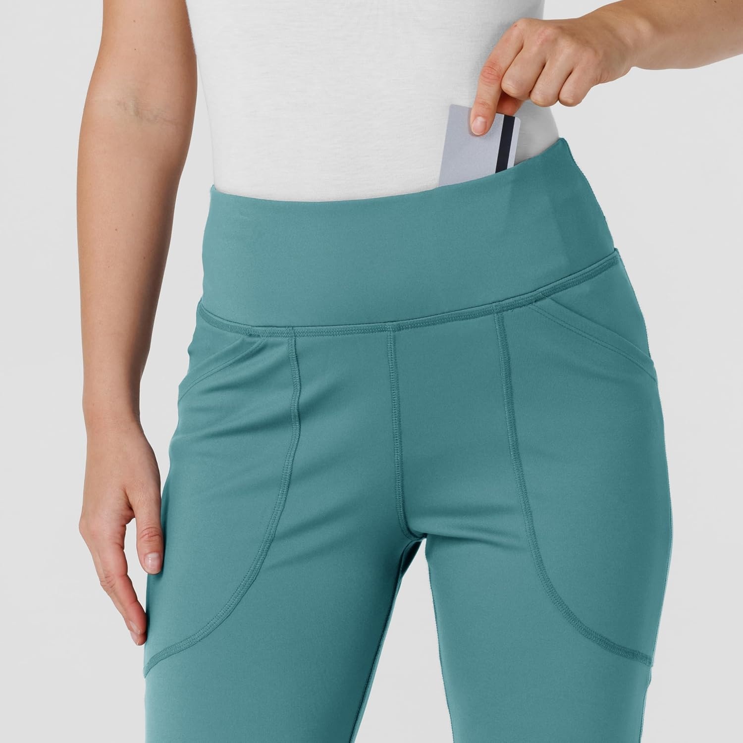 Wink Renew Women’s Flare Yoga Scrub Pant(Vintage Teal)