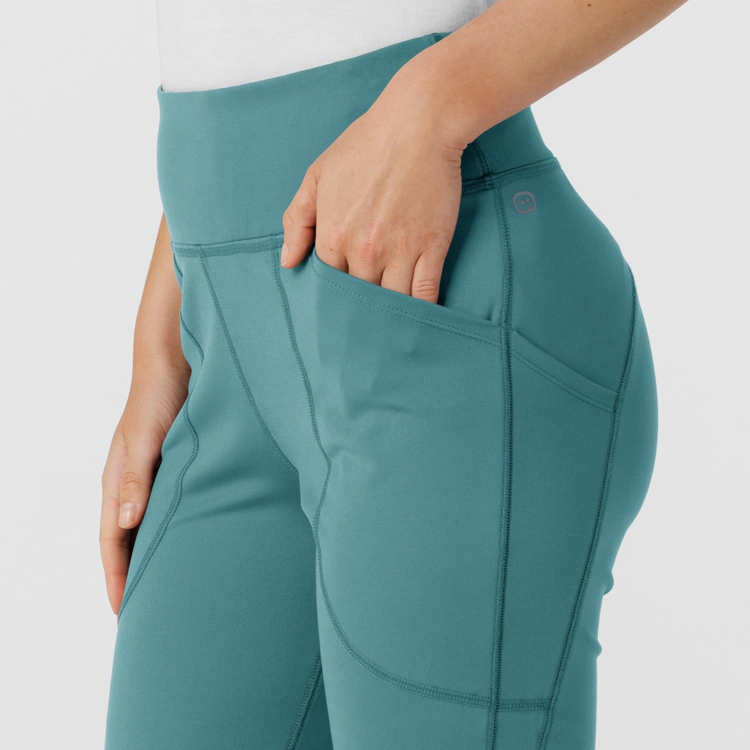 Wink Renew Women’s Flare Yoga Scrub Pant(Vintage Teal)