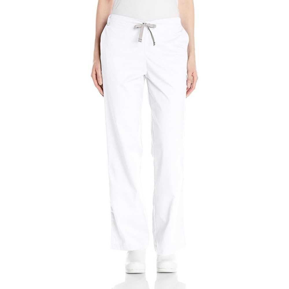Wink WonderWORK Women’s Flare Leg Scrub Pant, White, 4XL