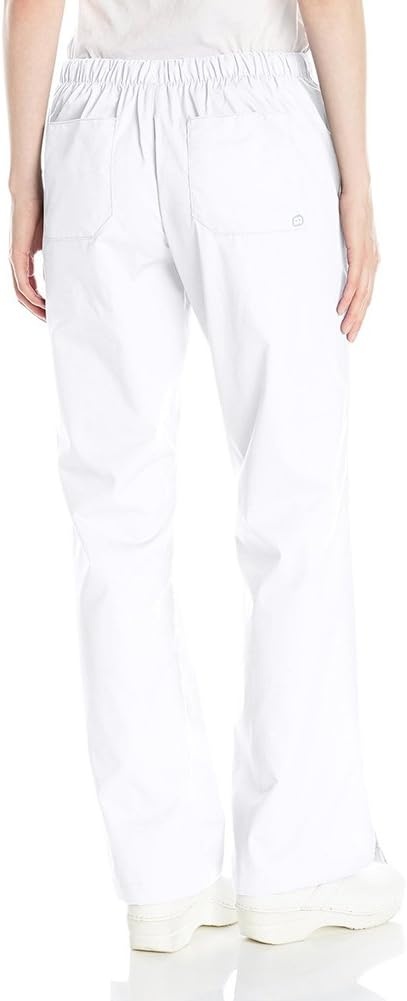 Wink WonderWORK Women’s Flare Leg Scrub Pant, White, 4XL