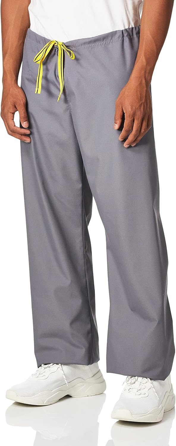 WonderWink The Papa Unisex Seamless Scrub Pant, Pewter, Large