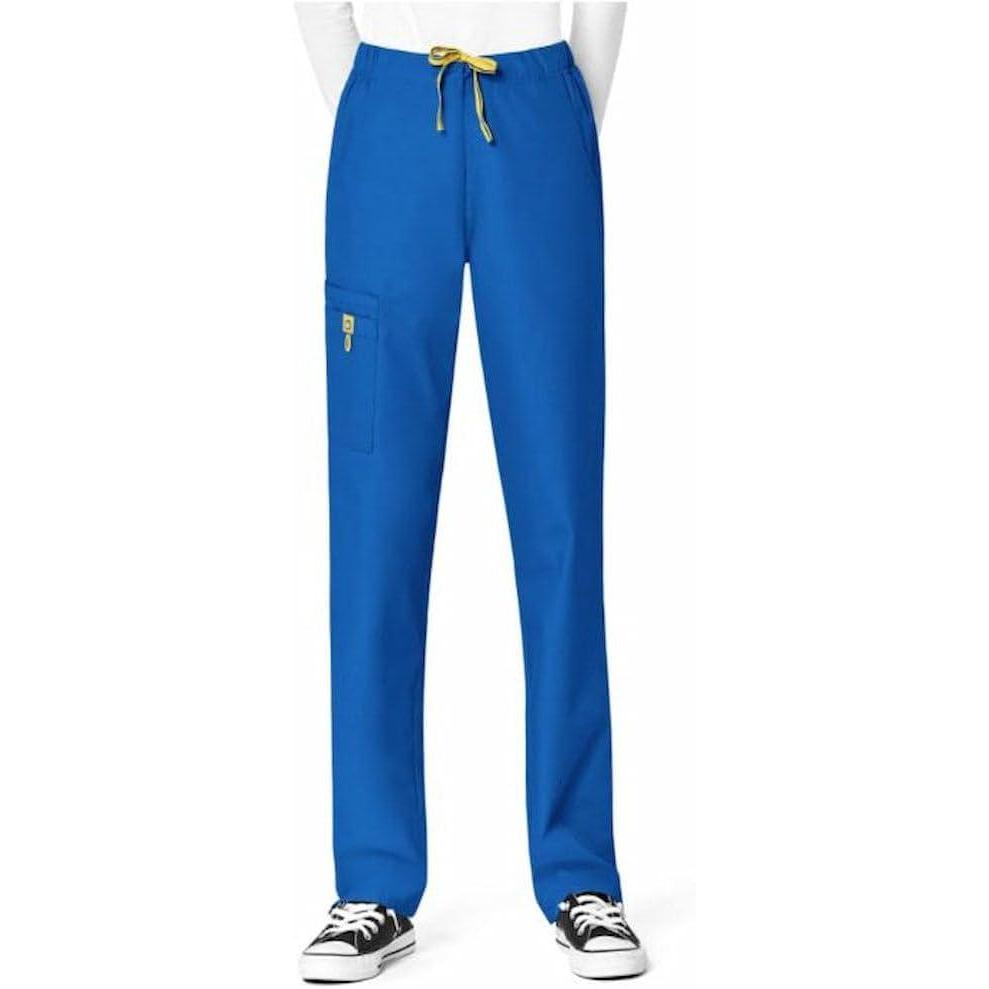 WonderWink Womens Women’s Slim Leg Cargo Scrub Pant(Royal)