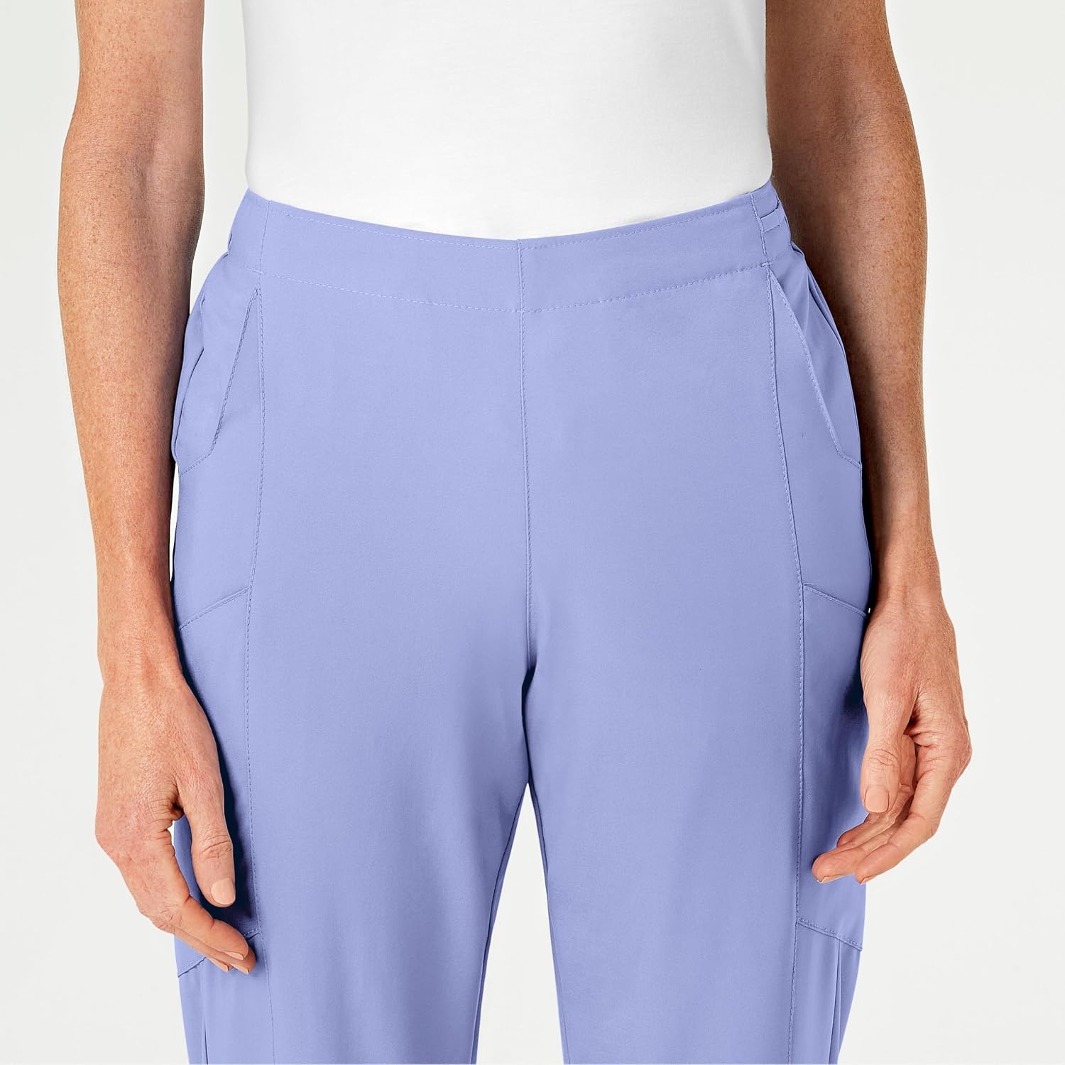 Wink W123 Women’s Flat Front Cargo Scrub Pant(Ceil Blue)