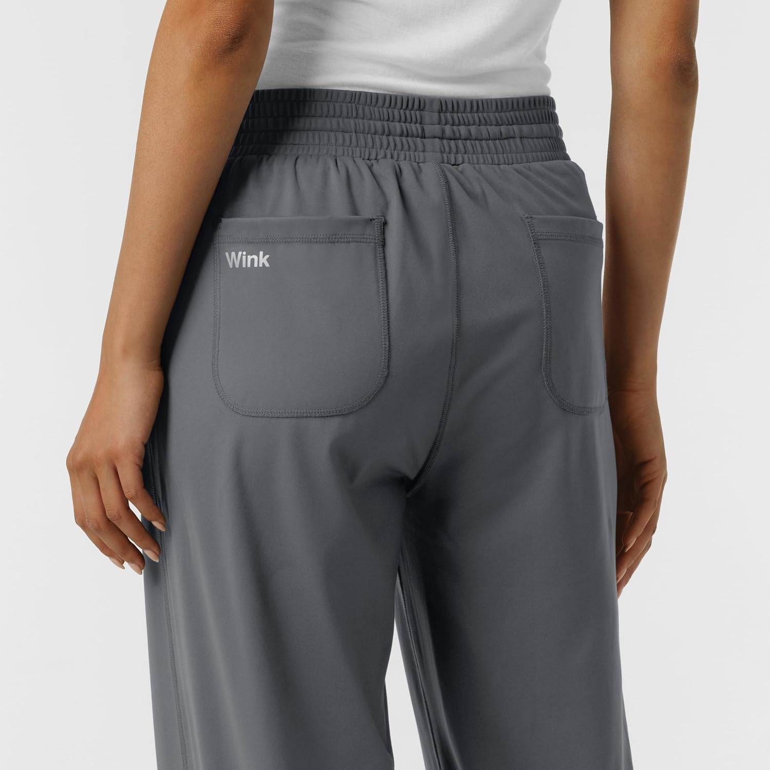 Wink Renew Knit Women’s Wide Leg Scrub Pant(Pewter)