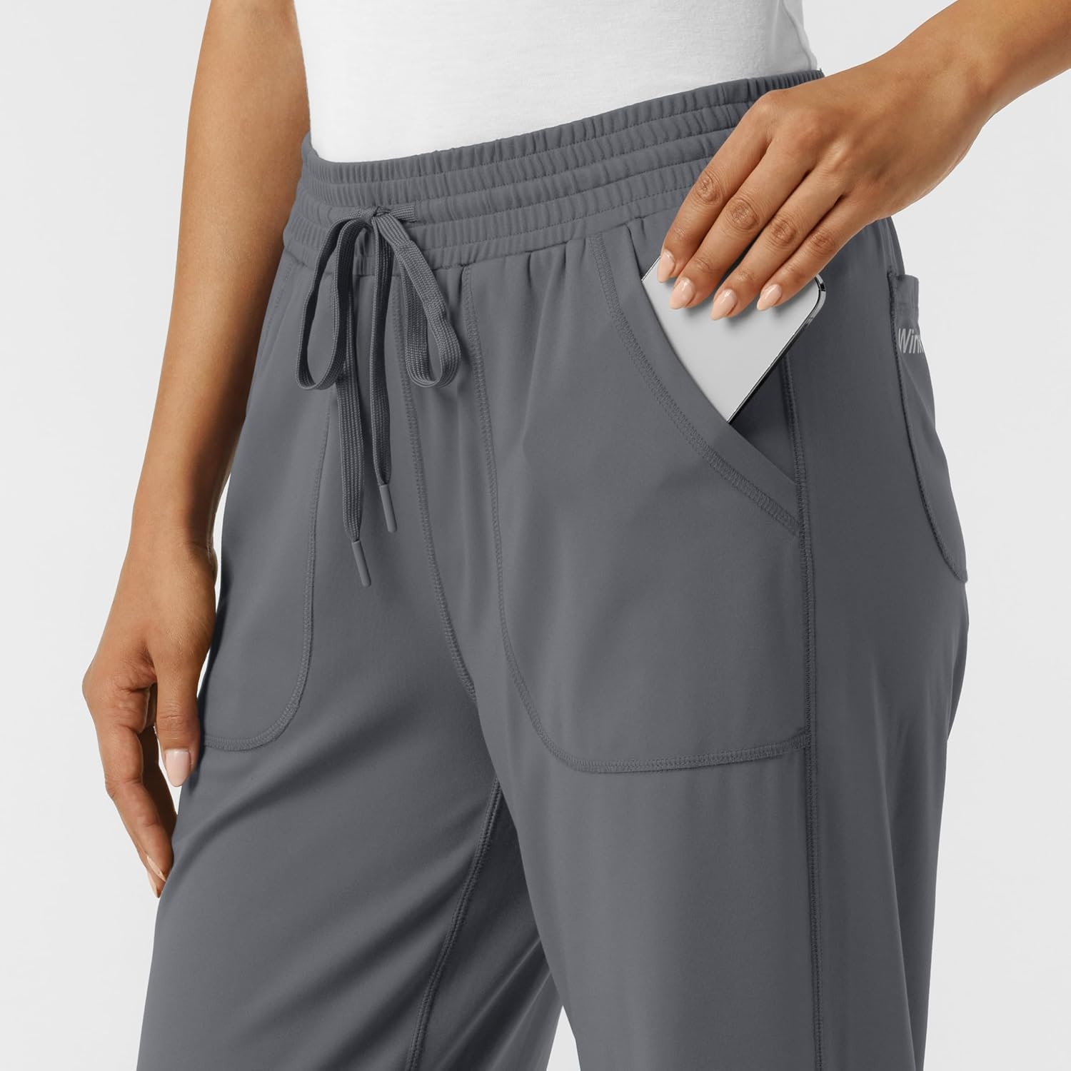 Wink Renew Knit Women’s Wide Leg Scrub Pant(Pewter)