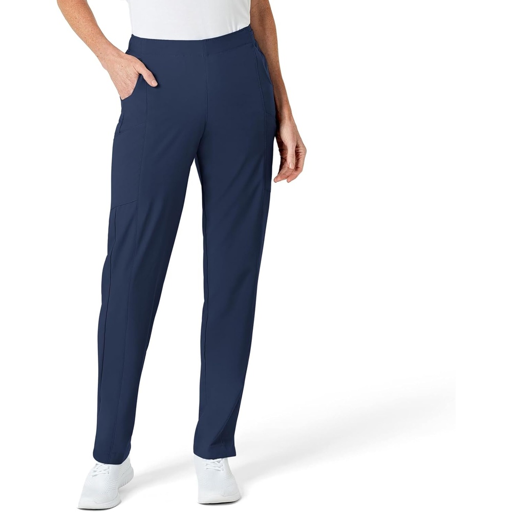 Wink W123 Women’s Flat Front Cargo Scrub Pant(Navy)